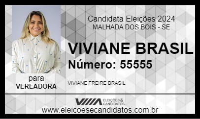 Candidato VIVIANE BRASIL 2024 - MALHADA DOS BOIS - Eleições