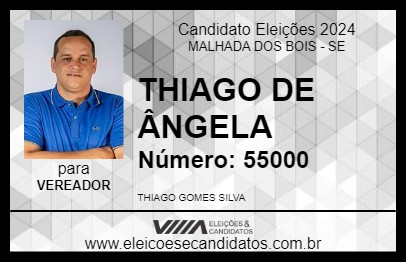 Candidato THIAGO DE ÂNGELA 2024 - MALHADA DOS BOIS - Eleições