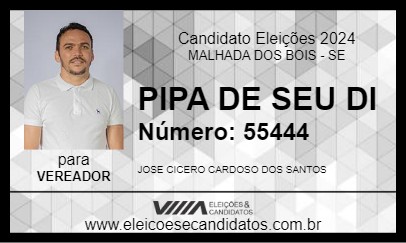 Candidato PIPA DE SEU DI 2024 - MALHADA DOS BOIS - Eleições