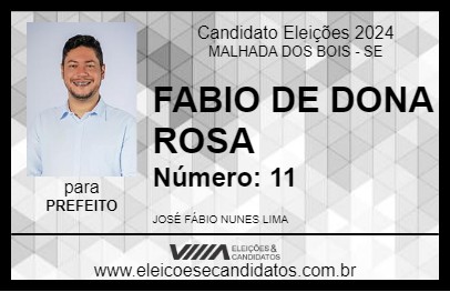 Candidato FABIO DE DONA ROSA 2024 - MALHADA DOS BOIS - Eleições