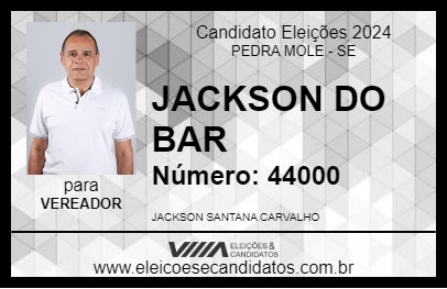 Candidato JACKSON DO BAR 2024 - PEDRA MOLE - Eleições