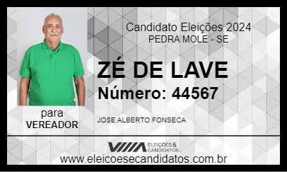 Candidato ZÉ DE LAVE 2024 - PEDRA MOLE - Eleições