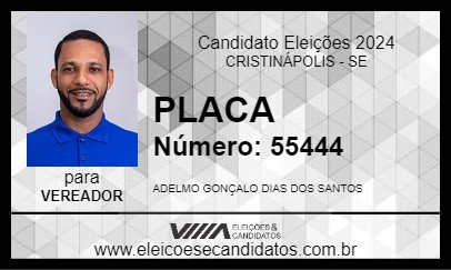 Candidato PLACA 2024 - CRISTINÁPOLIS - Eleições