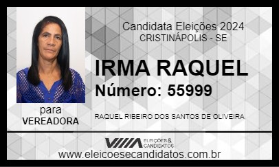 Candidato IRMA RAQUEL 2024 - CRISTINÁPOLIS - Eleições