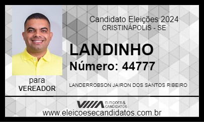 Candidato LANDINHO 2024 - CRISTINÁPOLIS - Eleições