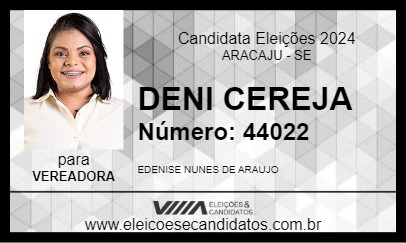 Candidato DENI CEREJA 2024 - ARACAJU - Eleições