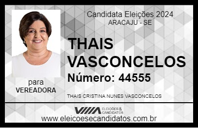 Candidato THAIS VASCONCELOS 2024 - ARACAJU - Eleições