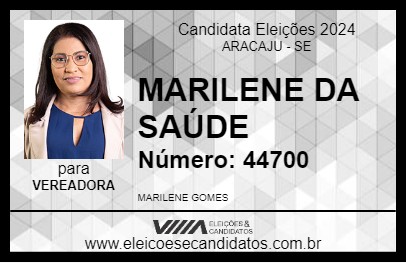 Candidato MARILENE DA SAÚDE 2024 - ARACAJU - Eleições