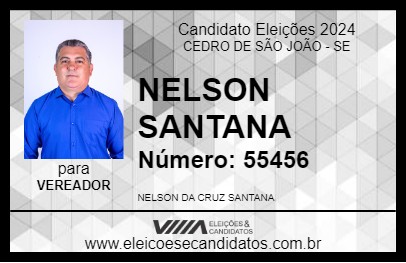 Candidato NELSON SANTANA 2024 - CEDRO DE SÃO JOÃO - Eleições