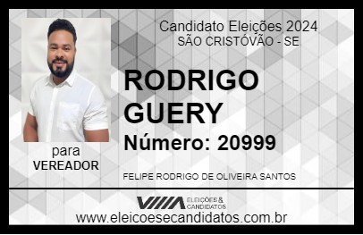 Candidato RODRIGO GUERY 2024 - SÃO CRISTÓVÃO - Eleições