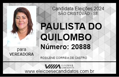 Candidato PAULISTA DO MARIA DO CARMO 2024 - SÃO CRISTÓVÃO - Eleições