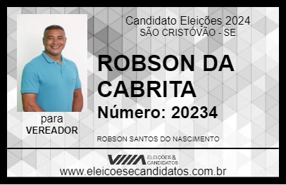 Candidato ROBSON DA CABRITA 2024 - SÃO CRISTÓVÃO - Eleições