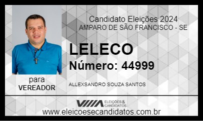 Candidato LELECO 2024 - AMPARO DE SÃO FRANCISCO - Eleições