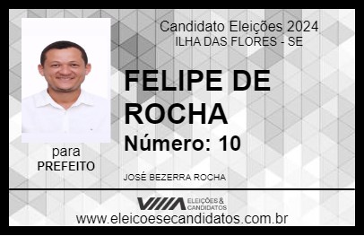 Candidato FELIPE DE ROCHA 2024 - ILHA DAS FLORES - Eleições