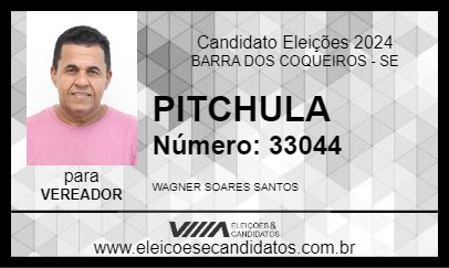 Candidato PITCHULA 2024 - BARRA DOS COQUEIROS - Eleições