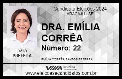 Candidato EMILIA CORREA 2024 - ARACAJU - Eleições