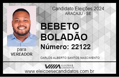 Candidato BEBETO BOLADÃO 2024 - ARACAJU - Eleições