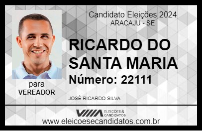 Candidato RICARDO DO SANTA MARIA 2024 - ARACAJU - Eleições