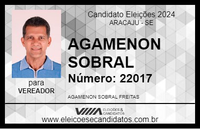 Candidato AGAMENON SOBRAL 2024 - ARACAJU - Eleições