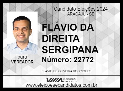 Candidato FLÁVIO DA DIREITA SERGIPANA 2024 - ARACAJU - Eleições