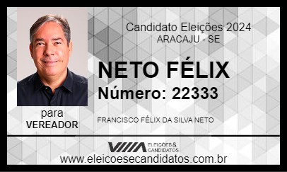 Candidato NETO FÉLIX 2024 - ARACAJU - Eleições