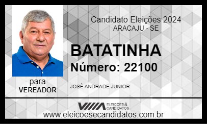 Candidato BATATINHA 2024 - ARACAJU - Eleições