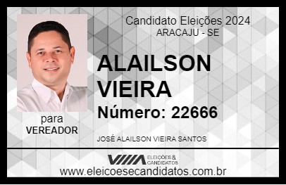 Candidato ALAILSON VIEIRA 2024 - ARACAJU - Eleições