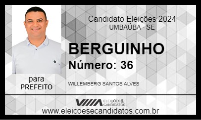 Candidato BERGUINHO 2024 - UMBAÚBA - Eleições