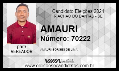 Candidato AMAURI 2024 - RIACHÃO DO DANTAS - Eleições