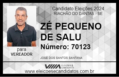 Candidato ZÉ PEQUENO 2024 - RIACHÃO DO DANTAS - Eleições