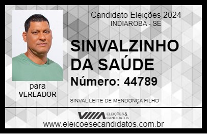 Candidato SINVALZINHO DA SAÚDE 2024 - INDIAROBA - Eleições