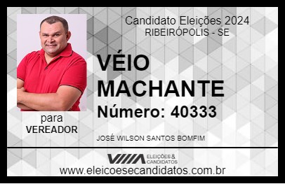 Candidato VÉIO MACHANTE 2024 - RIBEIRÓPOLIS - Eleições