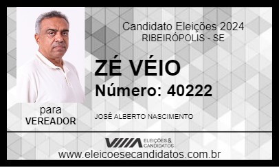 Candidato ZÉ VÉIO 2024 - RIBEIRÓPOLIS - Eleições