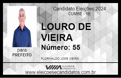 Candidato LOURO DE VIEIRA 2024 - CUMBE - Eleições