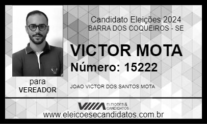 Candidato VICTOR MOTA 2024 - BARRA DOS COQUEIROS - Eleições