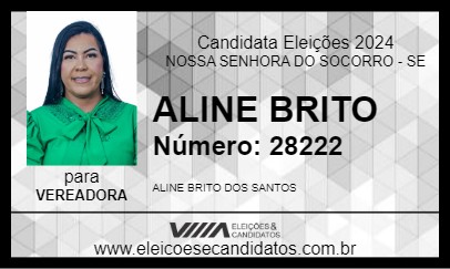 Candidato ALINE BRITO 2024 - NOSSA SENHORA DO SOCORRO - Eleições