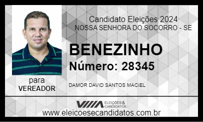 Candidato BENEZINHO 2024 - NOSSA SENHORA DO SOCORRO - Eleições