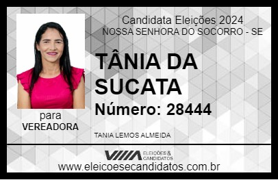 Candidato TÂNIA DA SUCATA 2024 - NOSSA SENHORA DO SOCORRO - Eleições