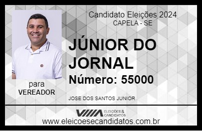 Candidato JÚNIOR DO JORNAL 2024 - CAPELA - Eleições