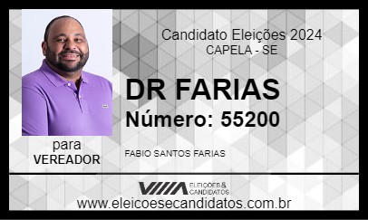 Candidato DR FARIAS 2024 - CAPELA - Eleições