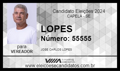 Candidato LOPES 2024 - CAPELA - Eleições