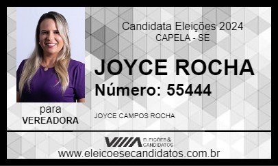 Candidato JOYCE ROCHA 2024 - CAPELA - Eleições