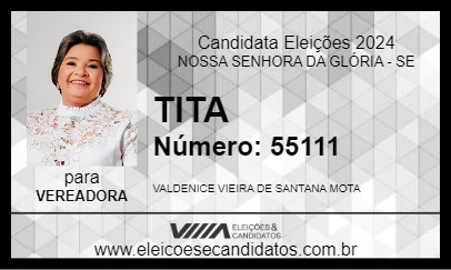 Candidato TITA 2024 - NOSSA SENHORA DA GLÓRIA - Eleições