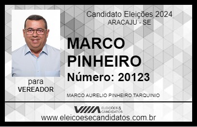 Candidato MARCO PINHEIRO 2024 - ARACAJU - Eleições