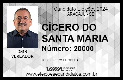 Candidato CÍCERO DO SANTA MARIA 2024 - ARACAJU - Eleições