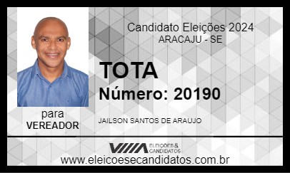 Candidato TOTA 2024 - ARACAJU - Eleições