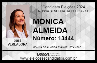 Candidato MONICA ALMEIDA 2024 - NOSSA SENHORA DA GLÓRIA - Eleições