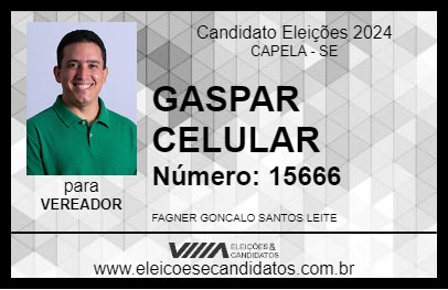 Candidato GASPAR CELULAR 2024 - CAPELA - Eleições