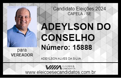 Candidato ADEYLSON DO CONSELHO 2024 - CAPELA - Eleições