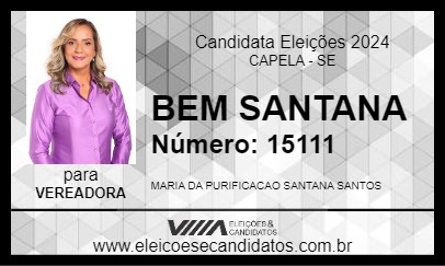 Candidato BEM SANTANA 2024 - CAPELA - Eleições